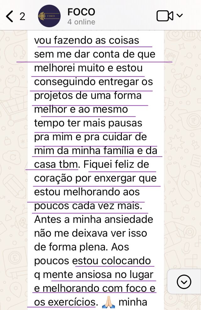 Depoimento real WhatsApp